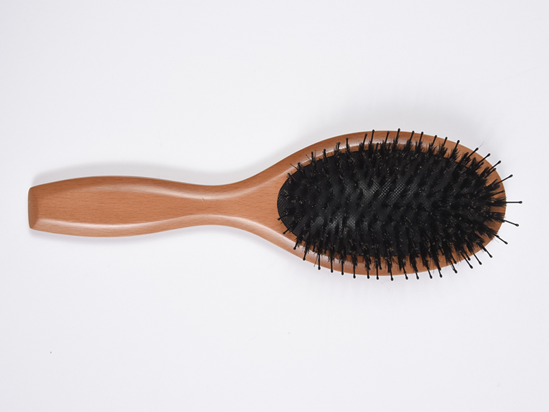 混合木製竹パドルヘアブラシ