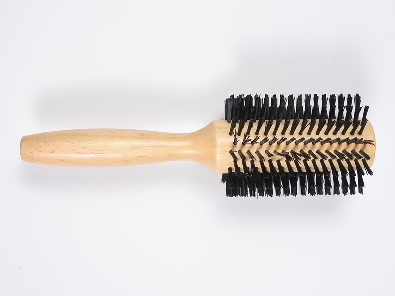 丸型木製竹スタイリングヘアブラシ
