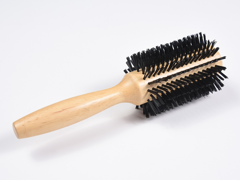 丸型木製竹スタイリングヘアブラシ