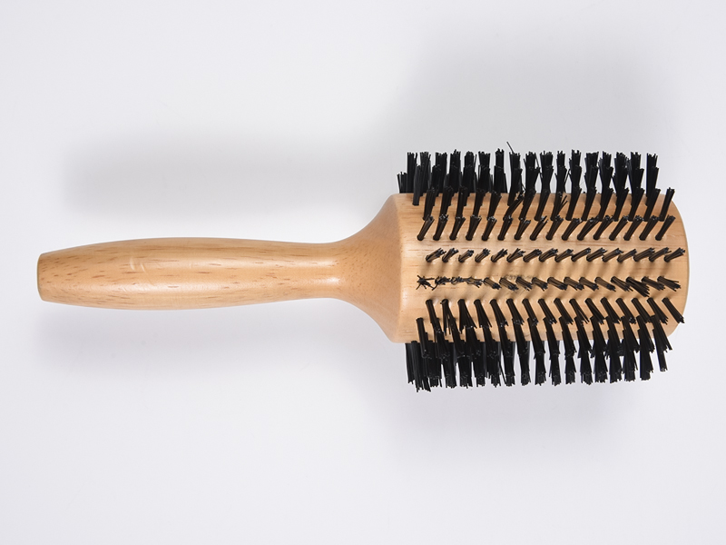 丸型木製竹スタイリングヘアブラシ