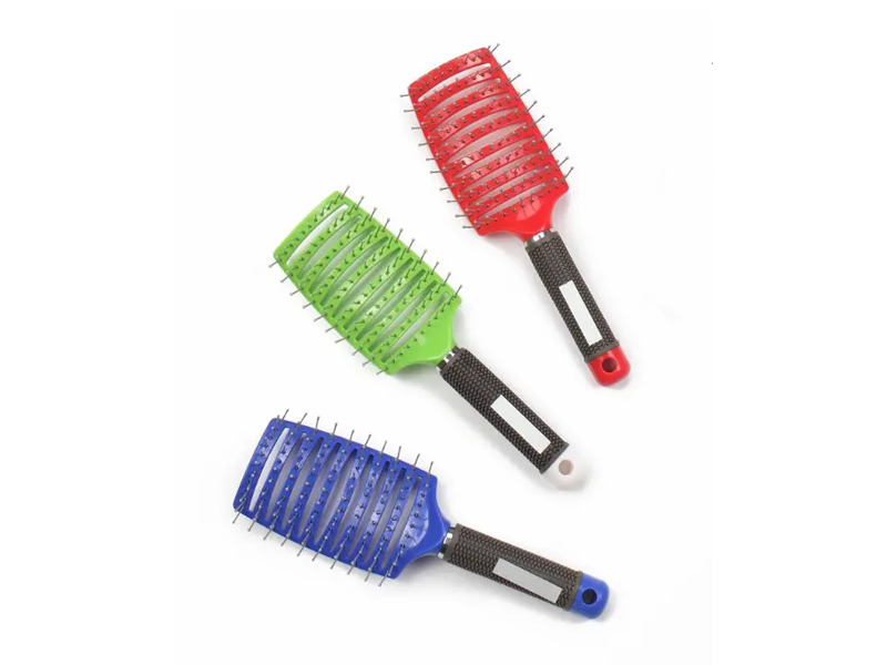 プラスチック製頭皮マッサージベントヘアブラシ