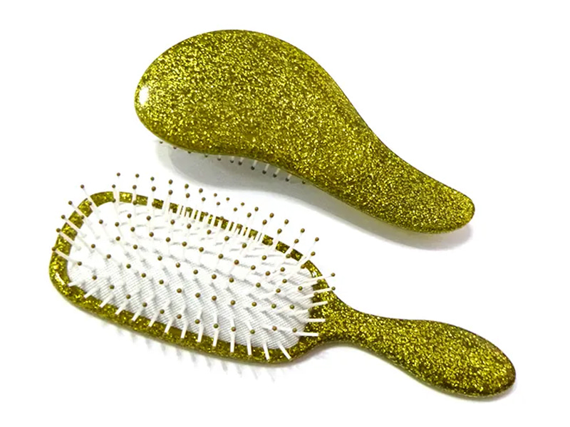 もつれをほぐすグリッタークッションヘアブラシ
