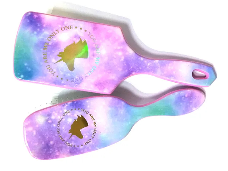 Sparkle Unicorns Colorful Plastic Hair Brush