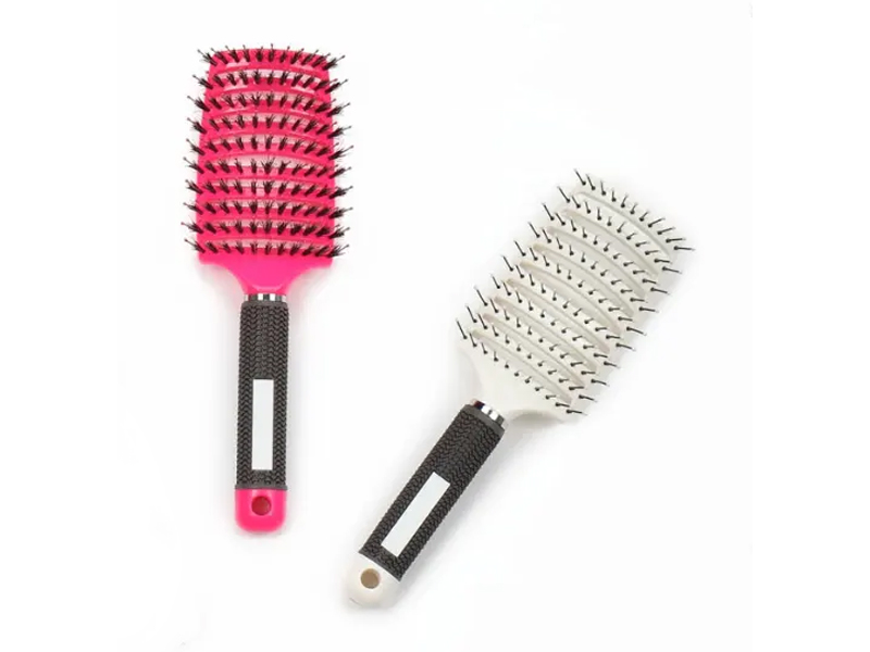 プラスチック製頭皮マッサージベントヘアブラシ