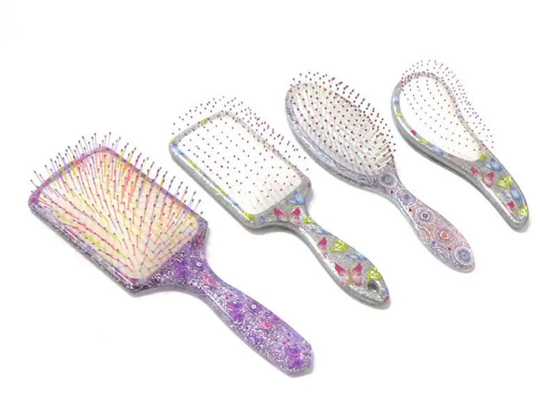 ミニソフトタッチプラスチックもつれほぐしヘアブラシ