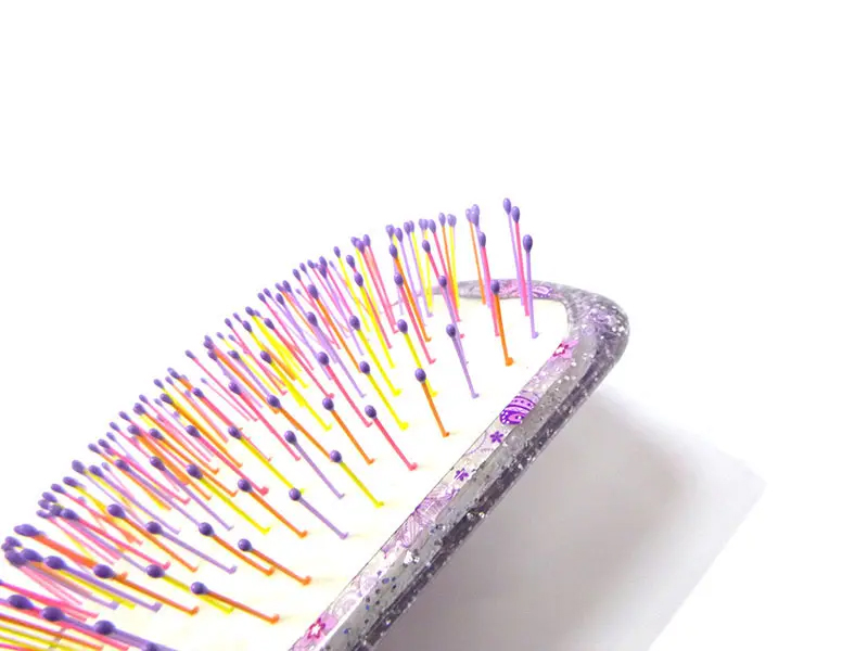 ミニソフトタッチプラスチックもつれほぐしヘアブラシ