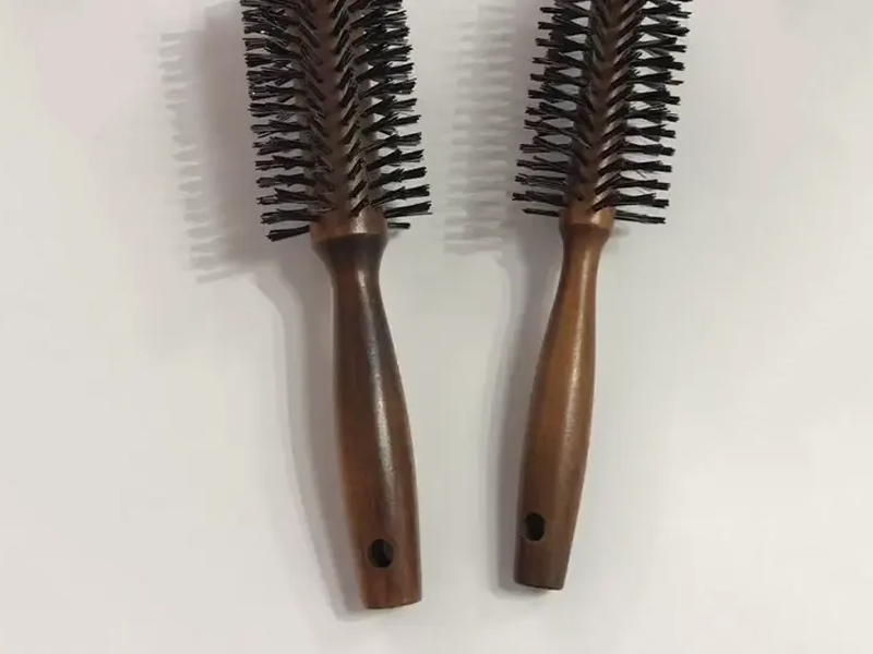 丸型木製ヘアブラシ