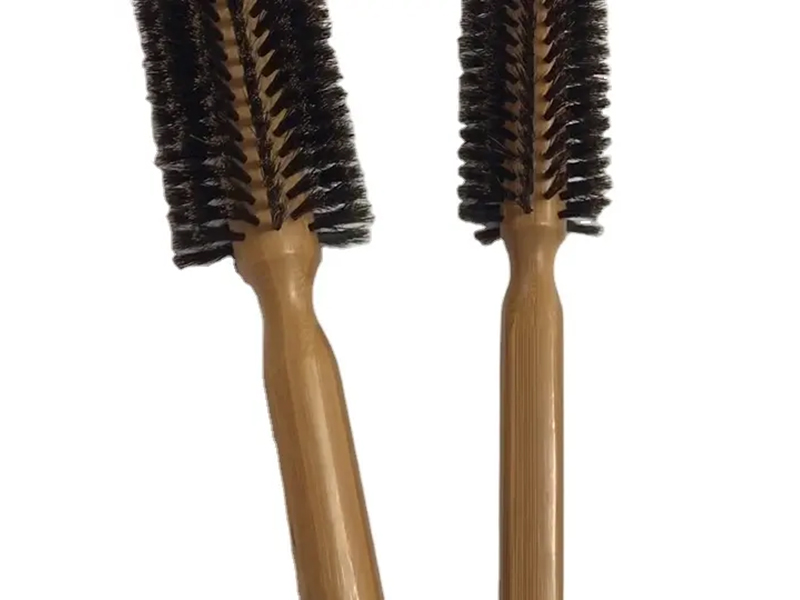 丸型木製ヘアブラシ