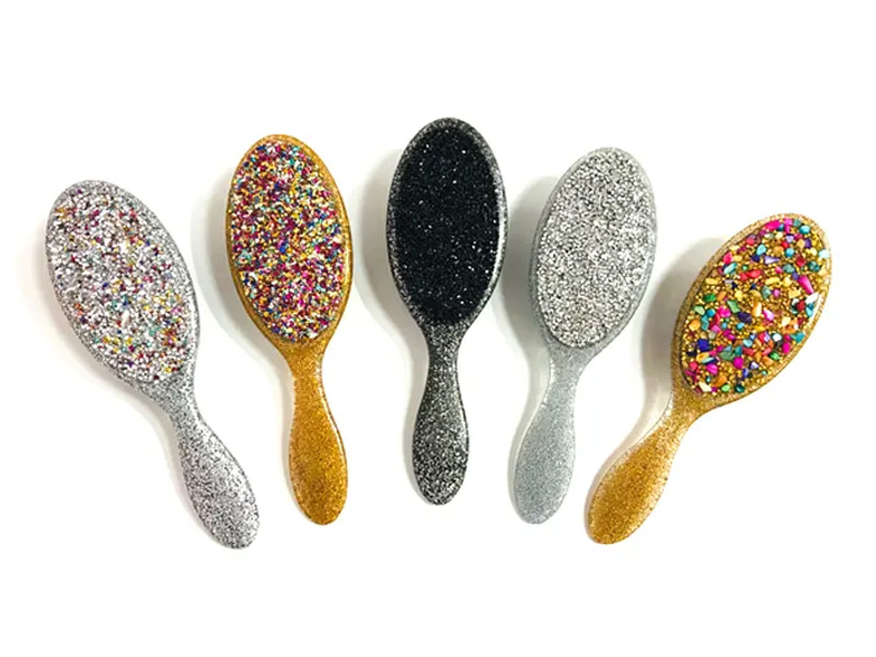 ジュエリーブリンブリンオーバルプラスチックヘアブラシハンドル付き