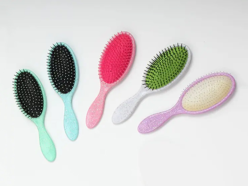 毛プラスチックもつれ解消クッションヘアブラシ